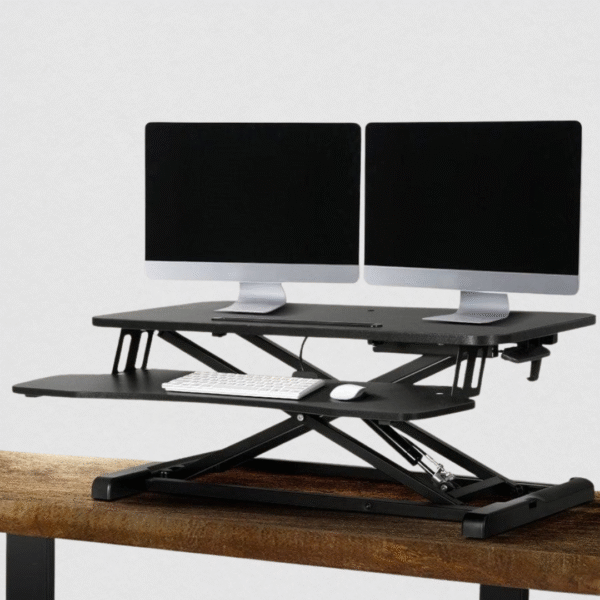 Sit-Stand Desk Converter with Keyboard Tray