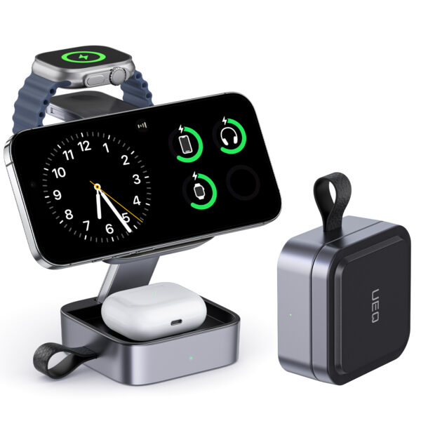 Foldable 3-in-1 Magnetic Wireless Charging Station